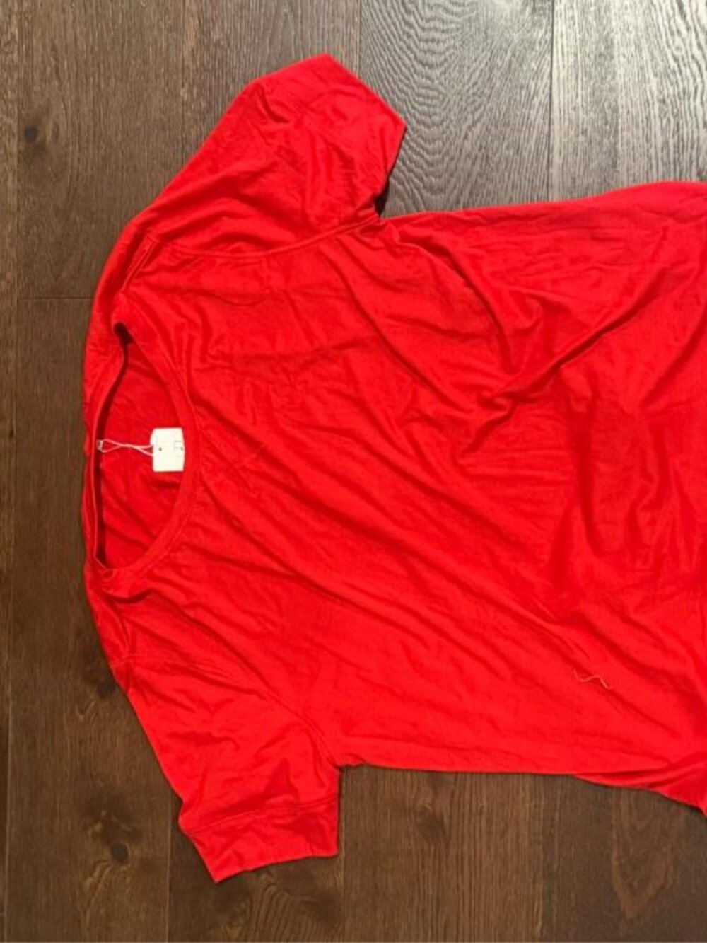 ROSRISS Plus Size 24W Red Short Sleeve V-Neck Top Dolman Tee New With Tags